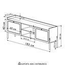 Ver imagem 4 de Rack para Sala Bancada de Tv 70 Pol 183cm Arlo Hanover - Mpozenato