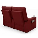 Ver imagem 4 de Poltrona Reclinável para Cinema Parma 2 Lugares Baú Usb Veludo Fh1 - D'Rossi Cor Vermelho
