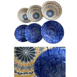 6 Bowls Cumbucas Tigelas Estampados Grandes 500ml Mek Kit 4 Tigelas Cumbucas Bowls 600ml Caldos Sopa - 8