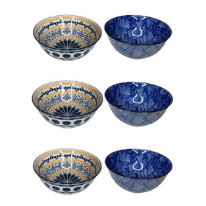 6 Bowls Cumbucas Tigelas Estampados Grandes 500ml Mek Kit 4 Tigelas Cumbucas Bowls 600ml Caldos Sopa