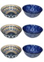 Ver imagem 1 de 6 Bowls Cumbucas Tigelas Estampados Grandes 500ml Mek Kit 4 Tigelas Cumbucas Bowls 600ml Caldos Sopa