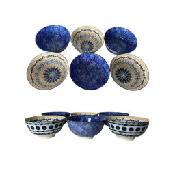 6 Bowls Cumbucas Tigelas Estampados Grandes 500ml Mek Kit 4 Tigelas Cumbucas Bowls 600ml Caldos Sopa - 6