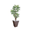 Ver imagem 1 de Planta Artificial Árvore Palmeira Phoenix 1,77m kit + Vaso Trapézio D. Grafiato Marrom 40cm