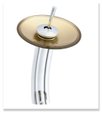 Ver imagem 3 de Cuba Quadrada 30cm + Torneira Cascata + Valvula Kit Dourado