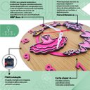 Ver imagem 2 de Relógio Decorativo Bailarina – Mdf 30x30cm Multi Camadas