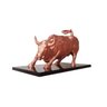 Touro de Wall Street Bolsa de Valores Mercado Financeiro Nova York - Com Base Acrílica - Cor BRONZE - 1