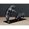 Miniatura Touro e Urso de Wall Street Bolsa de Valores Nova York - Base Única - Cor PRETO - 3