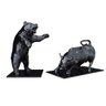 Touro e Urso de Wall Street Bolsa de Valores Mercado Financeiro Nova York - cor PRETO - 1