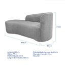 Ver imagem 3 de Kit Divã Recamier Orgânico França 200cm Lado Esquerdo e 2 Poltronas Amore Linho