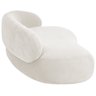 Recamier Sofá Curvo Luxo Recepção Lado Esquerdo Canadá 150cm Bouclé Branco - Incasa Decor - 5