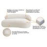 Recamier Sofá Curvo Luxo Recepção Lado Esquerdo Canadá 150cm Bouclé Branco - Incasa Decor - 7