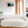Recamier Sofá Curvo Luxo Recepção Lado Esquerdo Canadá 150cm Bouclé Branco - Incasa Decor - 2