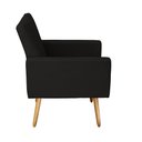 Ver imagem 5 de Poltrona Decorativa Nina Suede Preto - MV Estofados Shop