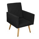 Ver imagem 2 de Poltrona Decorativa Nina Suede Preto - MV Estofados Shop