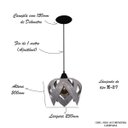 Ver imagem 2 de Luminária Pendente Madeira Sala Mesa Bancada Lúpulo P Cinza