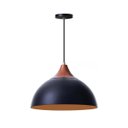 Ver imagem 3 de Kit 3 Pendentes Meia Lua Preto 30Cm Com Chapéu Cobre