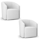Ver imagem 1 de Poltrona Decorativa Orgânica Kit 2 Stella Max Bouclê Off White D03 - D’Rossi