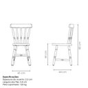 Ver imagem 2 de Mesa Quadrada 80x80 04 Cadeiras Madeira Macica Pes Torneados Marjori - Mel Brilho