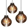 Pendente Luminária Ana Maria Braga Madeira Rústico Kit C 2 - 1