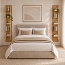 Ver imagem 6 de Estante Suspensa 100% MDF com LED 5 Prateleiras Aço Decoração Sala Quarto e Escritório Carvalho
