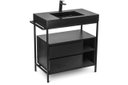 Ver imagem 1 de Gabinete Suspenso Banheiro Ferro Steel Wood 80x45 Cm