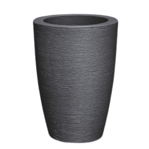 Vaso para Plantas Grafiato Conico 48 Cor Preta 25 Litros