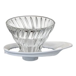 Suporte Coador Hario Vidro Branco V60-02 - 1-4 Xíc - 1