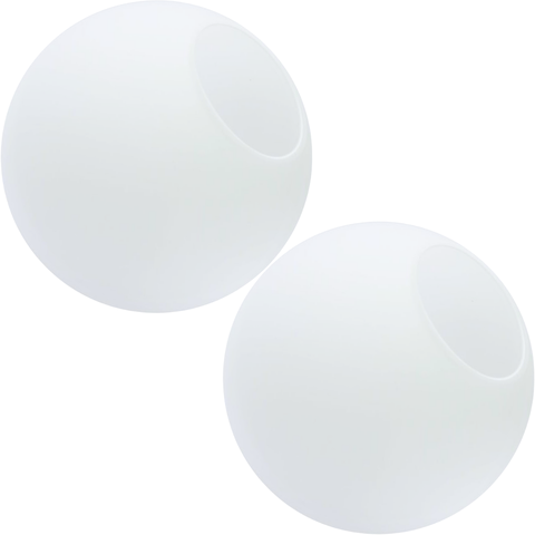 2 Globos Vidro 15cm Esfera Bola Bolinha Jabuticaba Branco Fosco Leitoso Gimpo 2x-gl15