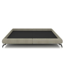 Cama Casal Base Box 138x188cm Pés de Ferro Cold P02 Linho Bege - Mpozenato - 5