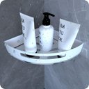 Ver imagem 1 de Suporte Porta Shampoo Para Banheiro De Canto Inox Branco