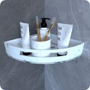 Ver imagem 2 de Suporte Porta Shampoo Para Banheiro De Canto Inox Branco