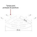 Ver imagem 6 de Suporte Porta Shampoo Para Banheiro De Canto Inox Branco