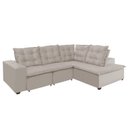 Ver imagem 2 de Sofá de Canto 5 Lugares Montreal 270Cm Veludo Light Bege