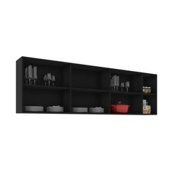 Armario Aereo Cozinha 7 Portas Preto Bangladesh Bela Casa - 5