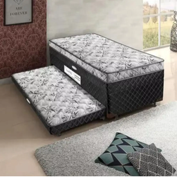 Cama Box Solteiro Carol com Cama Auxiliar e Baú Light Spuma - 2
