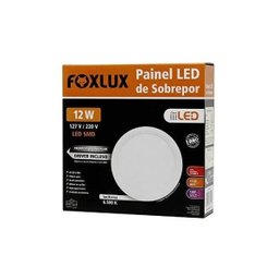 Painel Led Redondo Sobrepor 12W 6500K Bivolt Foxlux - 2