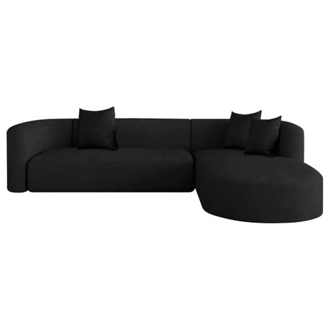 Sofá Modular Celinne Luxuoso Sala de Estar Decoração Luxo 265cm Linho