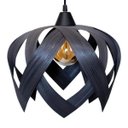 Ver imagem 1 de Luminária Pendente Madeira Sala Mesa Bancada Lúpulo M Preto