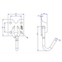 Ver imagem 3 de Kit 2 Gancho Rede Parafusar Zincado Unidade Ref.20065 - Loth