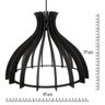 Kit 2 Pçs Luminária Pendente Madeira Preto Italia + Lâmpadas - 6