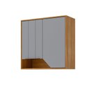 Ver imagem 4 de Armário Aéreo 2 Porta 80cm Bege/Cinamomo/Platina
