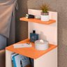 Kit Quarto Mesinhas Off White/cinamomo Prateleira Nicho Cabeceira Cama Casal 1,40 Areia Suede - Rpm - 3