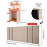 Kit Quarto Mesinhas Off White/cinamomo Prateleira Nicho Cabeceira Cama Casal 1,40 Areia Suede - Rpm - 7