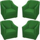 Ver imagem 1 de Kit 4 Poltronas Decorativas para Sala Recepção Consultório Manicure Cadeira Mila Suede