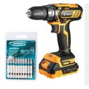 Ver imagem 1 de Parafusadeira Furadeira Deko 20v 3/8 Jogo 10 Bits Phillips