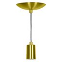 Ver imagem 3 de Kit 4 Pendente Tubo Cilindro Alumínio Dourado Fio 1.20m