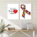Ver imagem 2 de Kit 2 Quadros Terapia Ocupacional - Autismo 24x18cm - com Vidro:madeira Branca