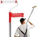 Ver imagem 6 de Rolo de Pintura 23cm Lã Microfibra 10mm Antirespingo + Suporte Garfo Gaiola sem Rosca