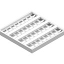 Ver imagem 1 de Luminária Calha Taschibra Atela Embutir/sobrepor 62x62cm 4xt8 Branca