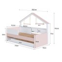 Ver imagem 2 de Cama Infantil Casinha com Auxiliar 200,3cm Completa Móveis